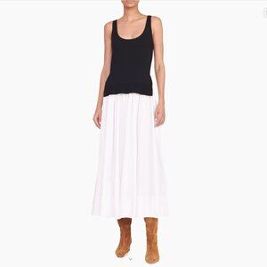 STAUD Black and White Maxi Dress